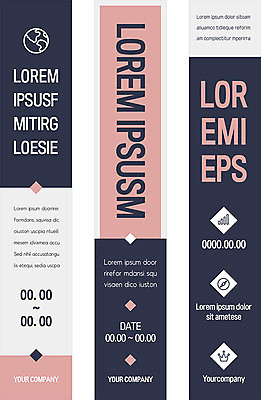 템플릿 배너 배너템플릿 세로배너 분홍색 사람없음 현수막 남색 마름모 배너세트 AI파일 도형 컬러 세로 세트 파일형식 벡터