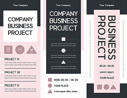템플릿 배너 배너템플릿 세로배너 분홍색 사람없음 사각형 검은색 현수막 원형 삼각형 배너세트 엑스배너 AI파일 도형 컬러 세로 세트 파일형식 벡터