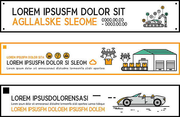 템플릿 배너 배너템플릿 가로배너 자동차 사람없음 노란색 현수막 창고 택배 드론 배너세트 AI파일 육상교통 컬러 가로 세트 운송업 파일형식 벡터