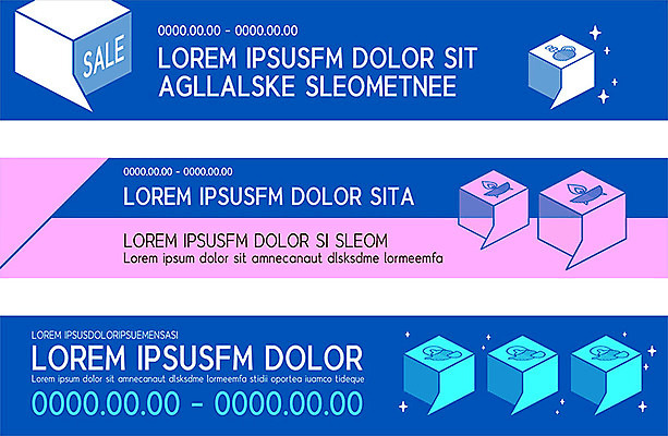 도형 템플릿 배너 배너템플릿 가로배너 사람없음 파란색 세일 사각형 현수막 배너세트 AI파일 컬러 가로 세트 파일형식 벡터