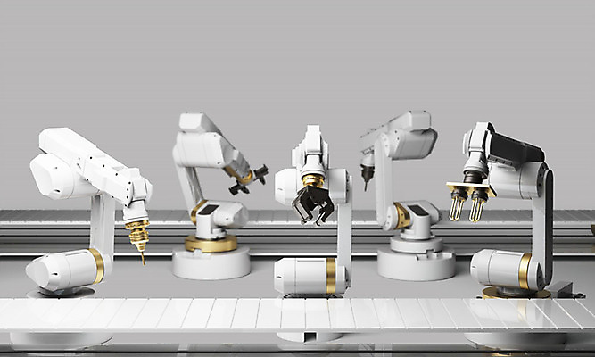 PSD 편집 편집이미지 산업 공장 회색배경 사람없음 3D소스 3D 여러개 제조 스마트 입체 디지털합성 오브젝트 설비 로봇팔 산업용로봇 생산라인 자동화 편집소스 편집3D 다수 백그라운드 컨셉 공업 회색 로봇 시설 파일형식