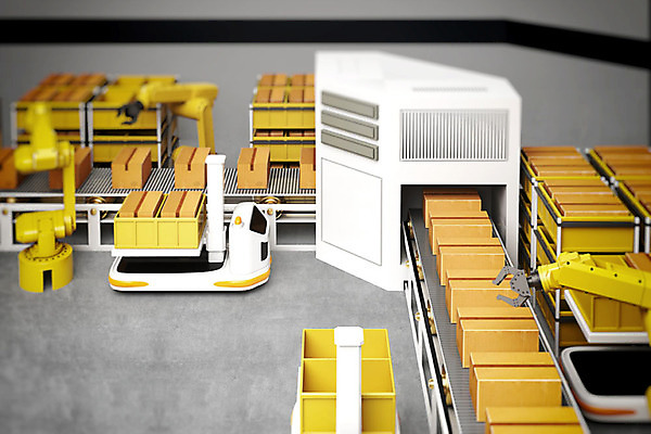 PSD 편집 편집이미지 산업 공장 사람없음 상자 노란색 3D소스 3D 여러개 제조 스마트 입체 디지털합성 오브젝트 설비 로봇팔 산업용로봇 생산라인 자동화 컨베어밸트 편집소스 편집3D 컬러 다수 컨셉 공업 기계 로봇 시설 파일형식
