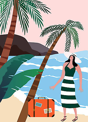 해외 우먼라이프 라이프스타일 원피스 여자 행복 바다 여행 일러스트 휴가 휴식 열대 바캉스용품 한명 사람 성인 여름 여름휴가 바캉스 야자수 캐리어 즐거움 휴양지 힐링 싱글라이프 성인여자한명만 소확행 혼행 국내일러스트 AI파일 나무 1 옷 계절 감정 컨셉 생활 여행가방 장소 오브젝트 신조어 약어 여자한명만 성인여자만 파일형식 벡터 여름_계절