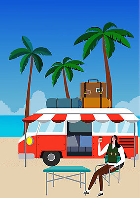 해외 우먼라이프 라이프스타일 여자 행복 바다 여행 의자 일러스트 탁자 휴가 휴식 바캉스용품 한명 사람 성인 해변 여름 여름휴가 바캉스 야자수 캠핑 즐거움 휴양지 힐링 캠핑카 싱글라이프 성인여자한명만 소확행 혼행 국내일러스트 AI파일 나무 1 계절 감정 가구 컨셉 자동차 레저 생활 장소 오브젝트 신조어 약어 여자한명만 성인여자만 파일형식 벡터 여름_계절