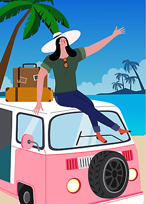 해외 우먼라이프 라이프스타일 여자 행복 바다 여행 일러스트 휴가 휴식 바캉스용품 한명 사람 성인 여름 여름휴가 바캉스 즐거움 휴양지 힐링 캠핑카 싱글라이프 성인여자한명만 소확행 혼행 국내일러스트 AI파일 1 계절 감정 컨셉 자동차 생활 장소 오브젝트 신조어 약어 여자한명만 성인여자만 파일형식 벡터 여름_계절