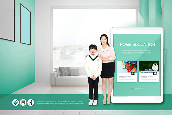 전신 PSD 편집이미지 여자 교육 남자 어린이 주택 서기 성인 두명 앞모습 10대 30대 태블릿 교사 한국인 스마트 청록색 에듀 에듀케이션 홈스쿨 스쿨팩 스마트러닝 이미지편집 직업 뷰포인트 컬러 컨셉 모션 청소년 사람 동양인 건물 장년 전자제품 스마트기기 파일형식