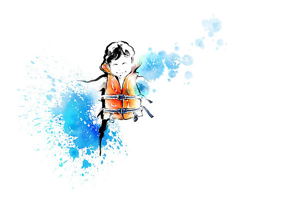 PSD 교육 남자 어린이 일러스트 캘리그라피 붓터치 안전 사람 소년 안전장비 번짐 구명조끼 에듀 소년한명만 스쿨팩 국내일러스트 장비 구조용품 에듀케이션 남자한명만 소년만 파일형식 효과