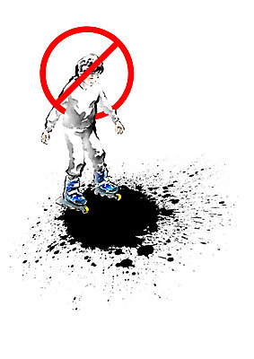 PSD 교육 남자 어린이 일러스트 캘리그라피 붓터치 안전 사람 소년 금지 롤러블레이드 안전장비 위험 번짐 에듀 소년한명만 스쿨팩 국내일러스트 컨셉 취미 장비 에듀케이션 남자한명만 소년만 파일형식 효과