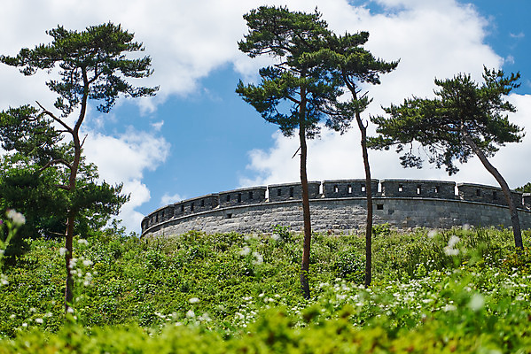 포토 JPG 주간 나무 구름 한국전통 여행 유적지 하늘 풍경 사람없음 야외 관광지 맑음 봄 문화재 역사 한국사 강화도 광성보 국내여행 사적지 손돌목돈대 신미양요 국내포토 자연요소 식물 전통 계절 고건축 날씨 한국 인천 파일형식