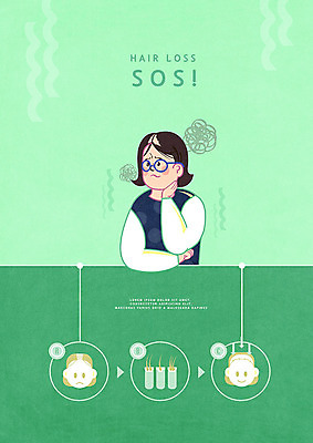 PSD 여자 일러스트 스트레스 한명 사람 상반신 성인 치료 초록색 단발머리 클리닉 불만 sos 모발이식 여자한복 원형탈모 탈모 탈모클리닉 성인여자한명만 국내일러스트 1 헤어스타일 감정 컬러 의학 한복 구조요청 증상 여자한명만 성인여자만 파일형식