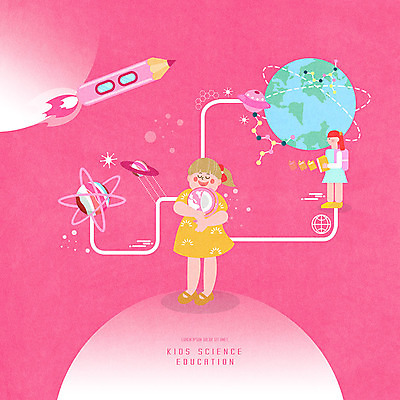 전신 PSD 여자 어린이교육 교육 지구 어린이 분홍색 과학 일러스트 상상 미래 한명 사람 소녀 지구본 우주 행성 관찰 스마트 과학교육 사이언스 에듀 에듀케이션 이러닝 소녀한명만 알고리즘 스쿨팩 국내일러스트 1 컬러 컨셉 모션 여자한명만 소녀만 파일형식