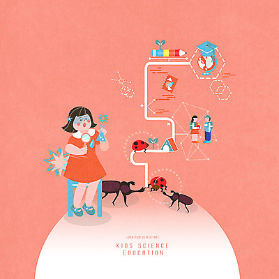 전신 도형 PSD 여자 어린이교육 교육 어린이 과학 곤충 일러스트 돋보기 실험기구 실험 한명 사람 소녀 연필 지구본 주황색 결과 스마트 비커 무당벌레 과학교육 사이언스 에듀 에듀케이션 이러닝 장수풍뎅이 소녀한명만 스쿨팩 국내일러스트 동물 1 컬러 컨셉 학용품 필기구 여자한명만 소녀만 파일형식
