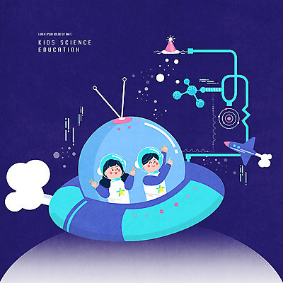 PSD 여자 어린이교육 교육 남자 어린이 과학 일러스트 상상 미래 사람 소녀 소년 상반신 두명 파란색 행성 로켓 탐험 우주선 스마트 과학교육 은하수 사이언스 에듀 에듀케이션 우주탐험 이러닝 어린이만 스쿨팩 국내일러스트 컬러 컨셉 자연 우주 파일형식