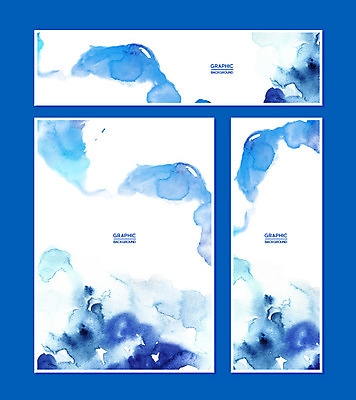 PSD 템플릿 배너 배너템플릿 가로배너 포스터 세로배너 백그라운드 그래픽백그라운드 붓터치 추상 수채화 프레임 사람없음 그래픽 파란색 세트 현수막 번짐 클래식블루 컬러 무늬 가로 세로 파일형식 트랜드컬러 효과