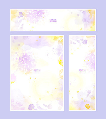 PSD 템플릿 배너 배너템플릿 가로배너 포스터 세로배너 백그라운드 그래픽백그라운드 붓터치 추상 수채화 프레임 사람없음 그래픽 세트 현수막 번짐 연보라색 무늬 가로 세로 보라색 파일형식 효과