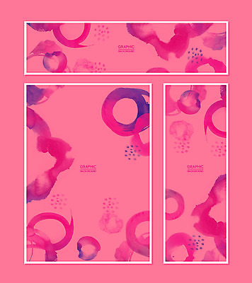 PSD 템플릿 배너 배너템플릿 가로배너 포스터 세로배너 분홍색 백그라운드 그래픽백그라운드 붓터치 추상 수채화 프레임 사람없음 그래픽 세트 현수막 번짐 컬러 무늬 가로 세로 파일형식 효과