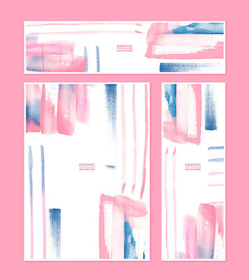 PSD 템플릿 배너 배너템플릿 가로배너 포스터 세로배너 분홍색 백그라운드 그래픽백그라운드 붓터치 추상 수채화 프레임 사람없음 그래픽 세트 현수막 번짐 컬러 무늬 가로 세로 파일형식 효과