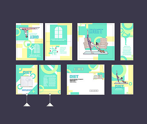 템플릿 배너 배너템플릿 여자 다이어트 요가 건강 이벤트 성인 초록색 세트 운동 현수막 엽서 초대장 민트색 성인여자만 소봉투 행사세트 행사템플릿 AI파일 웰빙 컬러 편지봉투 카드_감사 사람 편지 여자만 성인만 파일형식 벡터