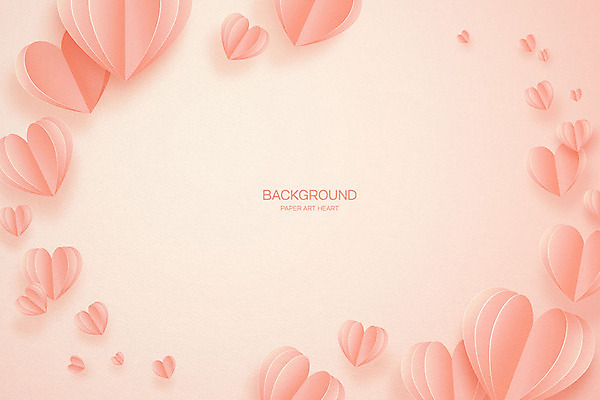 분홍색 백그라운드 일러스트 프레임 이벤트 사람없음 하트 페이퍼아트 미니멀 국내일러스트 AI파일 모양 컬러 파일형식 벡터