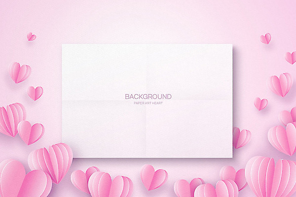 분홍색 백그라운드 일러스트 사각프레임 프레임 이벤트 사람없음 하트 페이퍼아트 미니멀 국내일러스트 AI파일 모양 컬러 사각형 파일형식 벡터