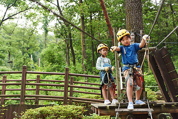 포토 JPG 주간 전신 나무 여자 남자 초등학생 어린이 레저 서기 소녀 소년 야외 두명 앞모습 친구 한국인 도전 체험 자신감 숲 헬멧 안전장비 즐거움 어드벤처 용인 어린이만 국내포토 자연요소 식물 학생 감정 뷰포인트 컨셉 관계 모션 안전 사람 동양인 장비 보호장비 경기도 파일형식