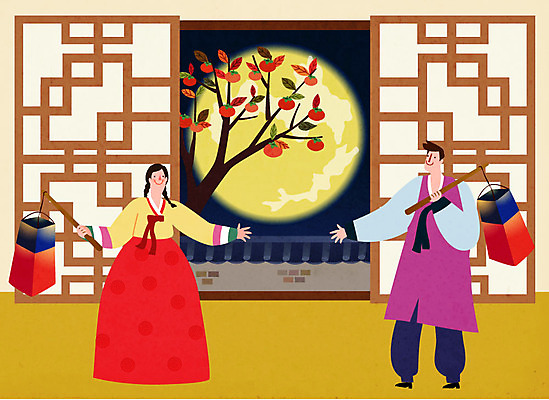 여자 명절 남자 행복 일러스트 가족 프레임 사람 두명 컬러풀 추석 보름달 달 가을 가족라이프 야간 한복 감나무 즐거움 청사초롱 기와담장 전통프레임 국내일러스트 AI파일 자연요소 나무 한국전통 전통 라이프스타일 계절 기념일 감정 컬러 관계 기와 감 담장 전통의상 초롱 파일형식 벡터