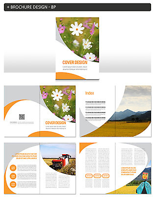 템플릿 ZIP 논 팜플렛 사람없음 가을 농촌 코스모스 허수아비 콤바인 인디자인 INDD 이미지템플릿 계절 꽃 농업 시골 농기구 파일형식