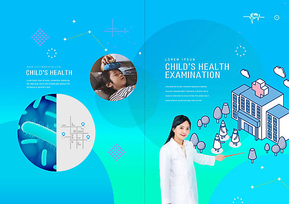PSD 템플릿 표지디자인 북디자인 손 출판디자인 여자 표지 어린이 리플렛 북커버 의학 건강 병원 성인 두명 신체부위 30대 파란색 한국인 의사 바이러스 감기 지시봉 아이소메트릭 건강검진 여자만 이미지템플릿 컬러 사람 동양인 장년 의료진 질병 검사_조사 파일형식