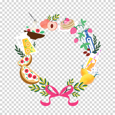 편집이미지 리본 과일 딸기 디저트 프레임 누끼 사람없음 컬러풀 봄 복숭아 원형프레임 PNG 편집소스 계절 음식 컬러 원형 파일형식