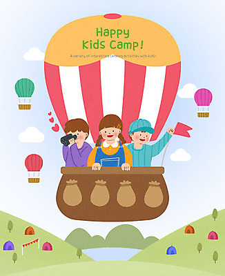 PSD 여자 남자 행복 어린이라이프 어린이 일러스트 하늘 산 텐트 사람 풍경 세명 컬러풀 망원경 캠핑 열기구 체험 캠핑장 즐거움 어린이만 어린이캠프 국내일러스트 라이프스타일 감정 컬러 컨셉 항공교통 레저 캠핑도구 파일형식