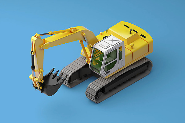 PSD 편집 편집이미지 한대 사람없음 3D소스 3D 포크레인 입체 디지털합성 오브젝트 파란배경 특수차량 공사차량 편집소스 편집3D 1 백그라운드 자동차 파란색 중장비 파일형식