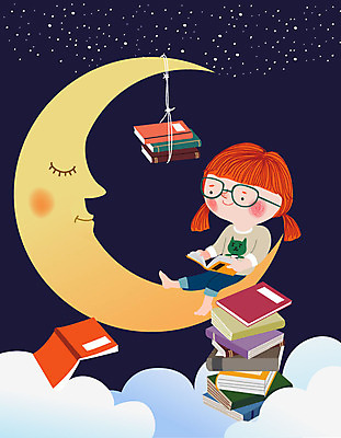 구름 여자 교육 어린이라이프 별 어린이 일러스트 상상 교육캐릭터 한명 사람 책 독서 야간 초승달 남색 즐거움 상상력 에듀 소녀한명만 스쿨팩 국내일러스트 일러캐릭터 AI파일 자연요소 캐릭터 1 라이프스타일 감정 컬러 달 에듀케이션 여자한명만 소녀만 파일형식 벡터