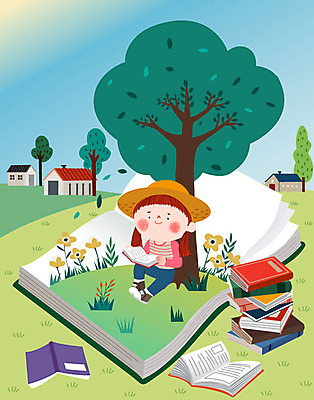 나무 여자 교육 어린이라이프 어린이 하늘색 일러스트 상상 교육캐릭터 한명 사람 초원 책 연두색 독서 즐거움 상상력 에듀 소녀한명만 스쿨팩 국내일러스트 일러캐릭터 AI파일 식물 캐릭터 1 라이프스타일 감정 초록색 파란색 에듀케이션 여자한명만 소녀만 파일형식 벡터