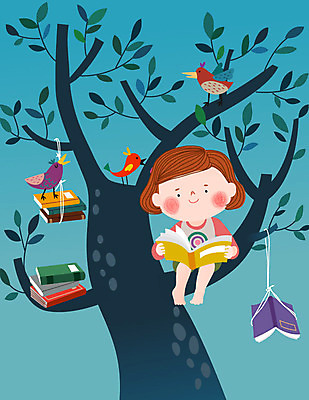 나무 여자 교육 어린이라이프 어린이 하늘색 일러스트 상상 조류 교육캐릭터 한명 사람 책 독서 즐거움 상상력 에듀 소녀한명만 스쿨팩 국내일러스트 일러캐릭터 AI파일 식물 동물 캐릭터 1 라이프스타일 감정 파란색 에듀케이션 여자한명만 소녀만 파일형식 벡터