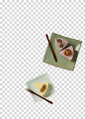 편집이미지 접시 명절 포크 누끼 사람없음 장식 하이앵글 전통음식 PNG 떡케이크 세조각 플랫레이 편집소스 전통 식기 기념일 음식 뷰포인트 3 케이크 플랫 파일형식