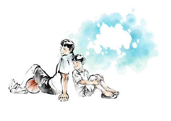 전신 PSD 무료이미지 교육 남자 아들 어린이 일러스트 캘리그라피 놀이 붓터치 휴식 함께함 농구 농구공 미소 사람 앉기 성인 두명 기댐 등맞대기 아빠 즐거움 번짐 돌봄 에듀 에듀케이션 부자지간 남자만 스쿨팩 국내일러스트 감정 컨셉 공 가족 모션 표정 구기 파일형식 효과