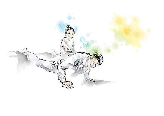 PSD 여자 교육 남자 딸 어린이 일러스트 캘리그라피 붓터치 성인 두명 운동 아빠 승차 팔굽혀펴기 번짐 에듀 에듀케이션 부녀 스쿨팩 국내일러스트 가족 모션 건강 사람 파일형식 효과