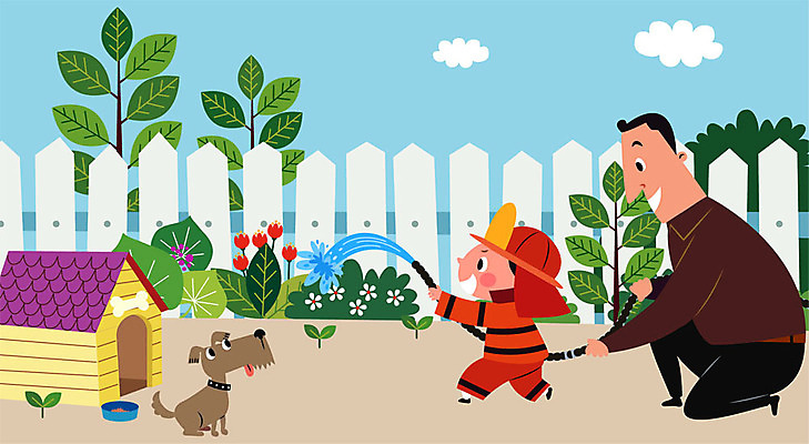 나무 구름 직업 남자 꽃 반려견 아들 화초 어린이 일러스트 가족 놀이 물줄기 사람 성인 두명 울타리 컬러풀 체험학습 체험 부자 아빠 강아지 소방관 즐거움 호스 개집 밥그릇 직업체험 반려 남자만 방호복 국내일러스트 AI파일 자연요소 식물 그릇 옷 감정 컬러 컨셉 관계 물 담장 반려동물 개 구조원 소방 애견용품 파일형식 벡터