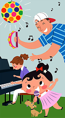 직업 여자 남자 딸 반려견 어린이 음표 일러스트 가족 놀이 엄마 조명 사람 성인 세명 컬러풀 가수 체험학습 체험 피아노 아빠 강아지 마이크 즐거움 탬버린 미러볼 직업체험 반려 국내일러스트 AI파일 기호 감정 음악 컬러 음향기기 컨셉 관계 타악기 장식 반려동물 음악가 건반악기 개 파일형식 벡터