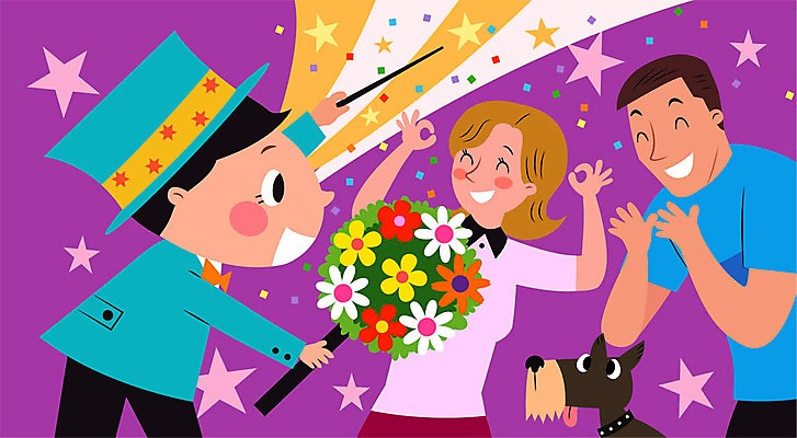 직업 모자 여자 남자 별 반려견 어린이 꽃다발 일러스트 가족 놀이 엄마 사람 성인 세명 보라색 마술 마술사 체험학습 체험 아빠 강아지 즐거움 직업체험 반려 국내일러스트 AI파일 자연요소 잡화 꽃 감정 컬러 컨셉 관계 반려동물 개 파일형식 벡터