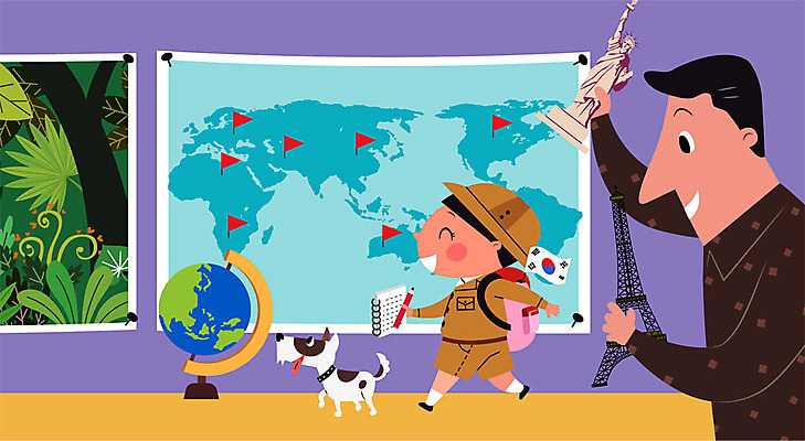 직업 여자 남자 포스터 반려견 어린이 세계지도 일러스트 가족 놀이 사람 성인 두명 컬러풀 지구본 체험학습 체험 아빠 강아지 에펠탑 모험가 즐거움 자유의여신상 직업체험 부녀 국내일러스트 AI파일 딸 감정 컬러 컨셉 지도 관계 반려동물 세계 미국 세계문화유산 개 파리 랜드마크 파일형식 벡터