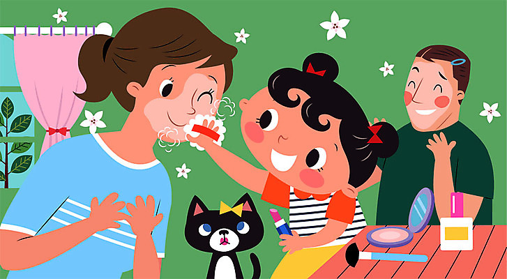 나무 직업 여자 남자 꽃 어린이 일러스트 창문 가족 놀이 탁자 엄마 사람 성인 세명 컬러풀 고양이 화장품 커튼 체험학습 체험 아빠 즐거움 메이크업아티스트 직업체험 국내일러스트 AI파일 식물 감정 컬러 가구 컨셉 포유류 관계 반려동물 뷰티 파일형식 벡터