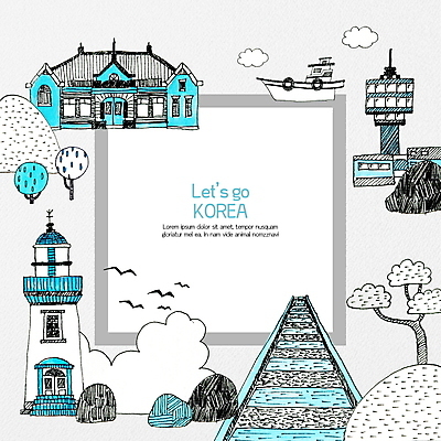 PSD 나무 여행 하늘색 일러스트 프레임 한국 등대 사람없음 관광지 귀여움 기찻길 국내여행 군산 랜드마크 프레임일러스트 선박 국내일러스트 식물 아시아 컨셉 수상교통 파란색 전라북도 파일형식
