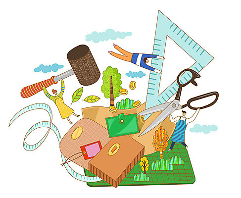 나무 구름 여자 남자 문화 가방 일러스트 상상 가위 줄자 사람 취미 세명 지갑 망치 가죽 즐거움 삼각자 문화생활 가죽공방 국내일러스트 AI파일 자연요소 식물 라이프스타일 잡화 감정 문구용품 자 공구 작업실 공예 파일형식 벡터