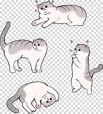 편집이미지 여러마리 누끼 사람없음 반짝임 반려동물 귀여움 고양이 PNG 반려 스코티시폴드 편집소스 반려묘 동물 다수 컨셉 포유류 모션 파일형식