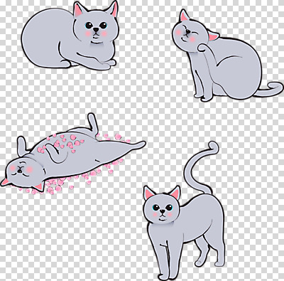 편집이미지 꽃 여러마리 누끼 사람없음 반려동물 귀여움 고양이 러시안블루 PNG 반려 편집소스 반려묘 식물 동물 다수 컨셉 포유류 파일형식