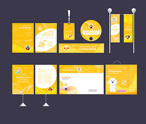 템플릿 배너템플릿 반려견 여러마리 팜플렛 사람없음 반려동물 세트 노란색 현수막 강아지 전단 홍보물 엽서 초대장 패키지 약도 개집 박람회 반려 손부채 소봉투 행사세트 행사템플릿 AI파일 동물 배너 컬러 다수 지도 편지봉투 카드_감사 개 편지 애견용품 파일형식 벡터