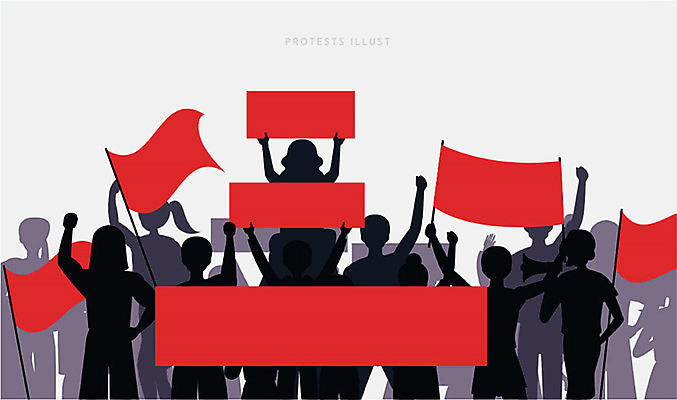 여자 남자 실루엣 일러스트 사각프레임 함께함 들기 여러명 성인 평화 팻말 사회이슈 시위 투쟁 국내일러스트 AI파일 다수 컨셉 모션 프레임 촬영기법 사람 사각형 파일형식 벡터