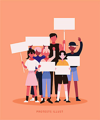 여자 남자 일러스트 사각프레임 함께함 들기 여러명 성인 평화 팻말 사회이슈 시위 투쟁 얼굴없음 국내일러스트 AI파일 다수 컨셉 모션 프레임 사람 사각형 파일형식 벡터