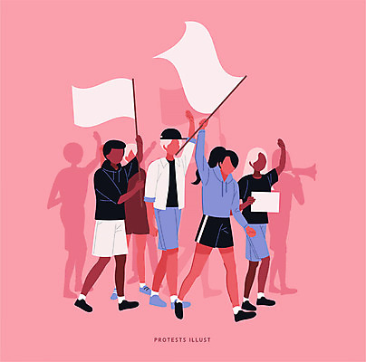 여자 남자 일러스트 사각프레임 함께함 들기 여러명 성인 평화 팻말 깃발 사회이슈 시위 투쟁 얼굴없음 국내일러스트 AI파일 다수 컨셉 모션 프레임 사람 사각형 파일형식 벡터